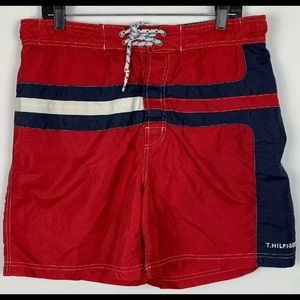 Vtg Mens Tommy Hilfiger Swim Shorts Medium sz 32